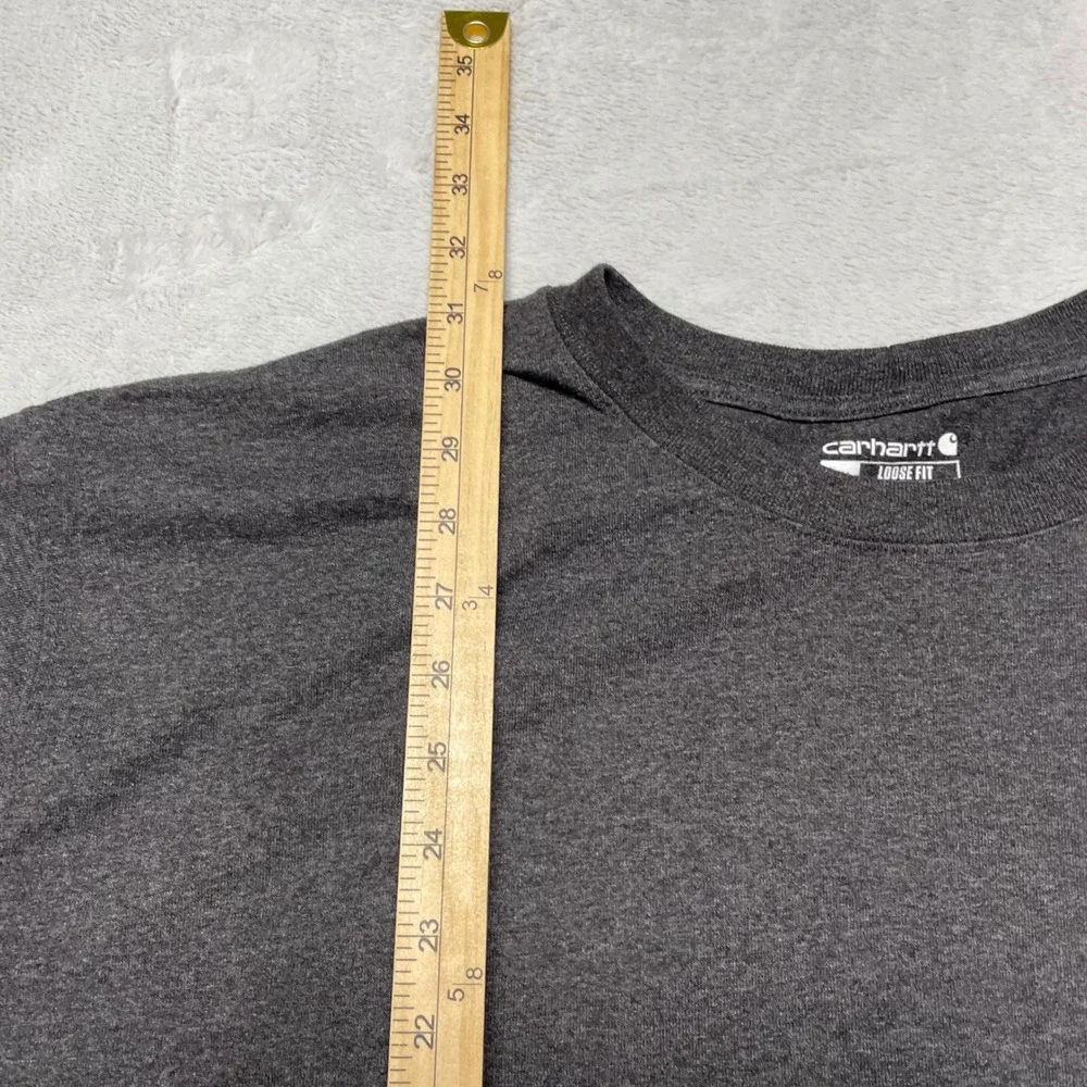 Carhartt Long Sleeve Pocket T-Shirt Mens 3XL Dark‎ Gray Loose Fit
